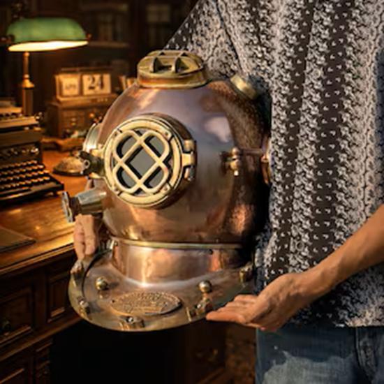 

Diving Helmet 18-Inch : US Navy Marine Style, Maritime Decor Home Decor Birthday Gift