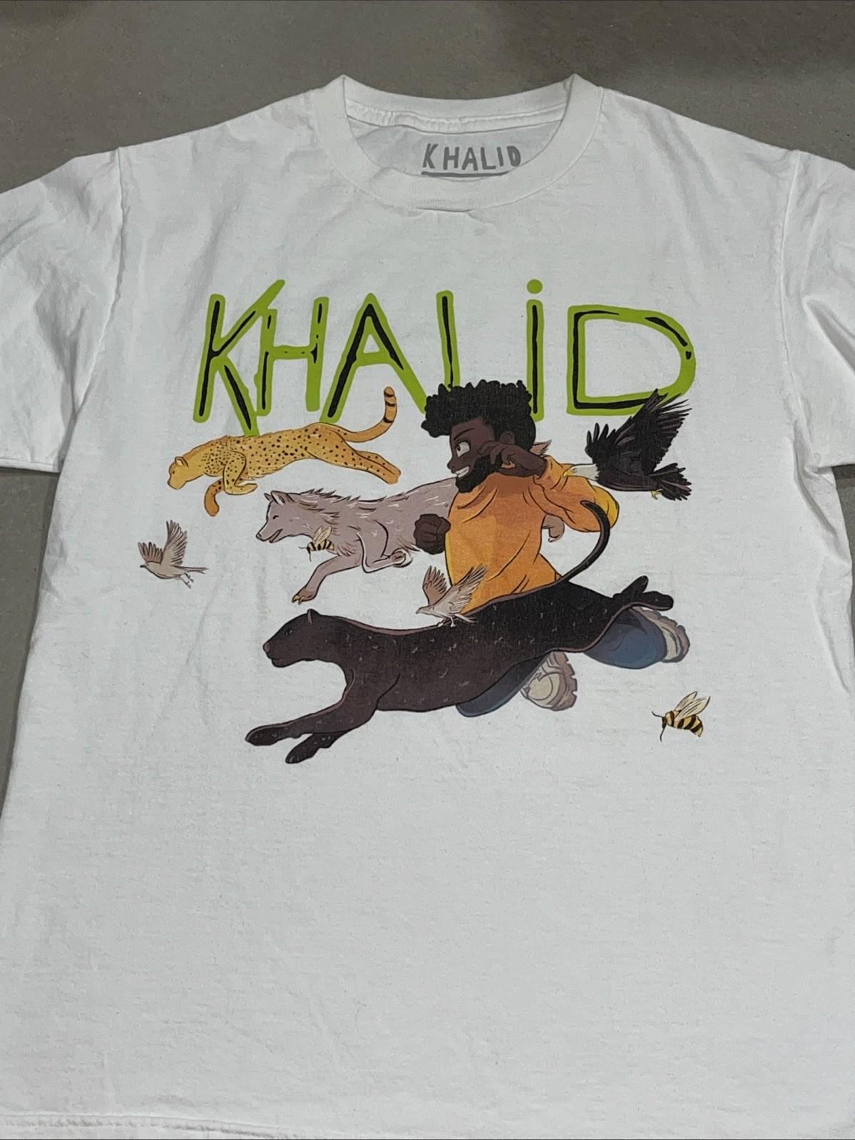 Khalid White Free Spirit Tour Dates 2019 Concert T-Shirt Sz Medium L