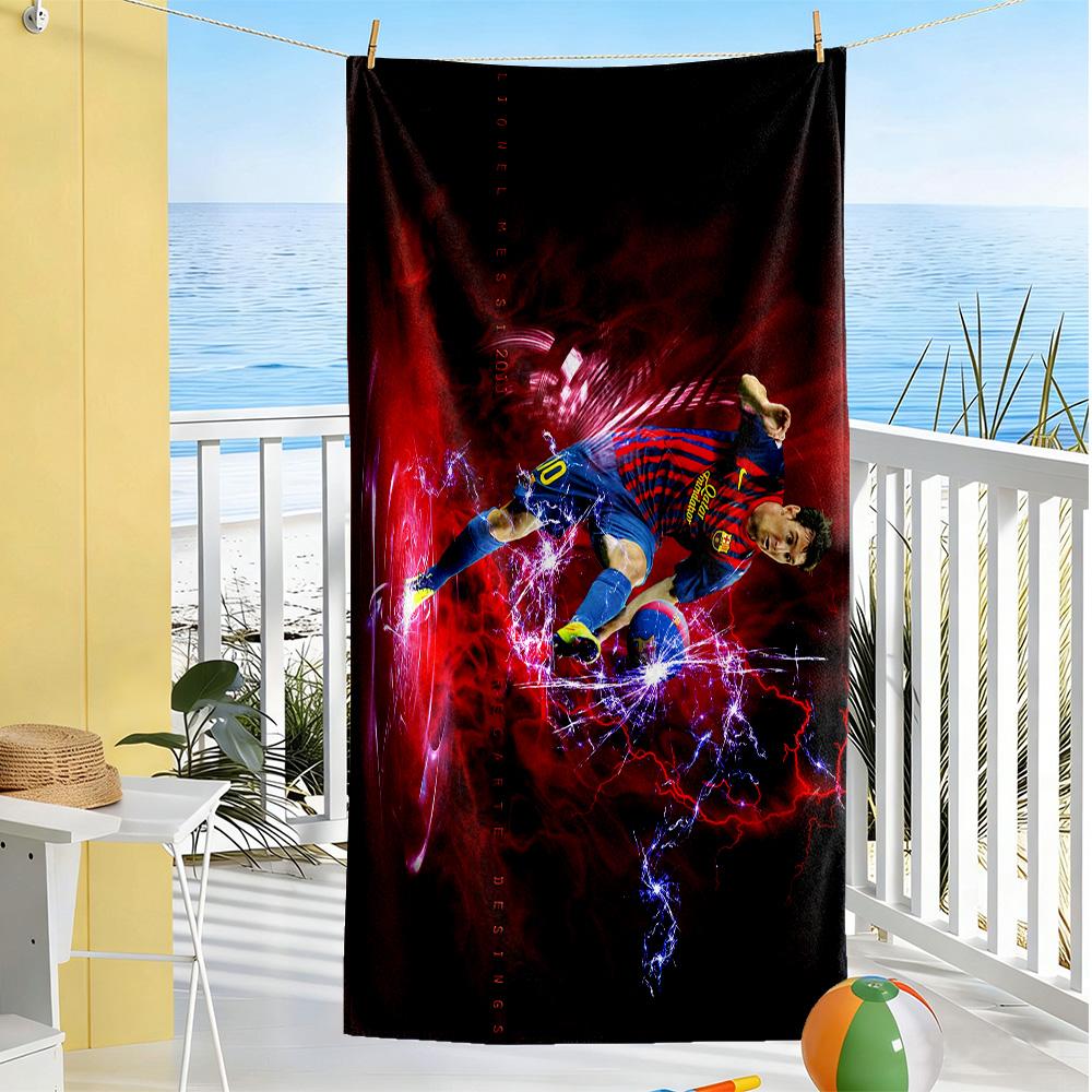 Electric Soccer Legend Beach Towel High Absorbency & Quick-Dry Comfortable Lightweight