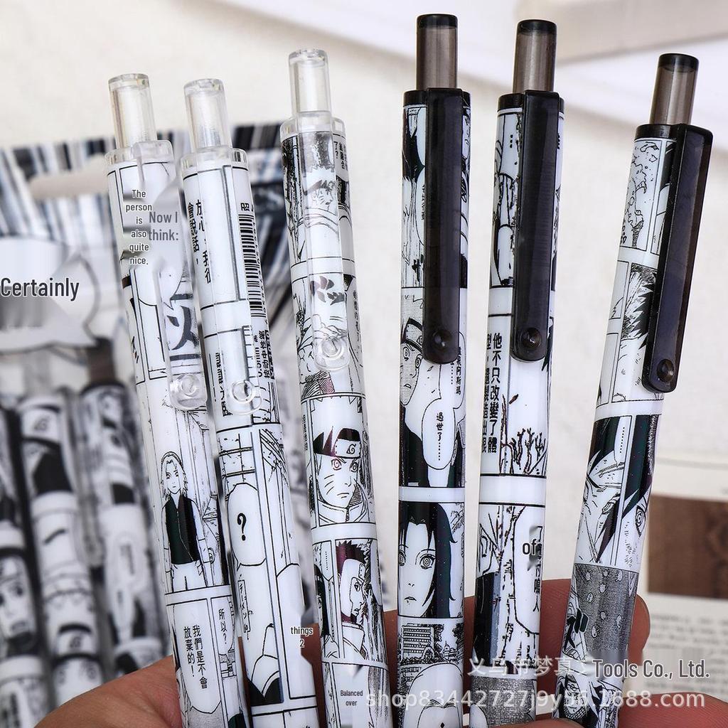 Naruto Black & White Press-type Smooth Bullet Tip Pen - Anime-Inspired Must-Have for Boys