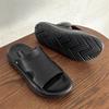 Sandals new wear versatile casual soft bottom anti-skid slippers beach shoes 651201 black-J