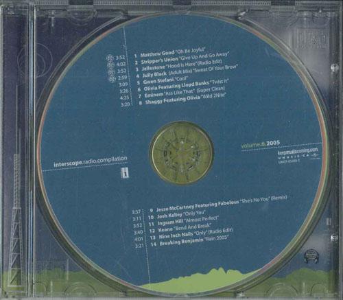 CD VARIOUS Interscope Radio Compilation Volume UMCF054902 INTERSCOPE 2005 Canada Rock Used