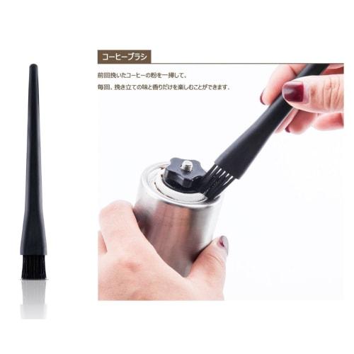 Dreampass Hand Grinder, Ceramic and Stainless Steel, Manual Coffee Grinder with Dedicated Brush Set (Silver) Bb407