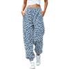 Women's Printed Jogger Pants with Elastic Cuffed Ankles, Casual Sweatpants for Everyday Wear