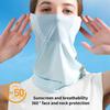 Ice Silk Sunscreen Mask Women Summer Anti-Uv Quick-Drying Face Cover Scarf Breathable Lady Neck Protection Hanging Ear Headband