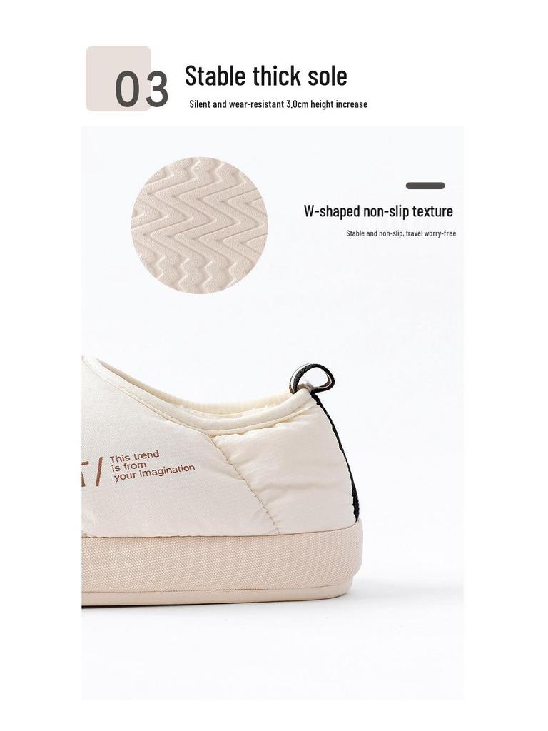 2025 Autumn/Winter Waterproof Non-Slip Cotton Slippers for Women and Men - Dirt-Resistant, Heel-Covered Indoor Shoes