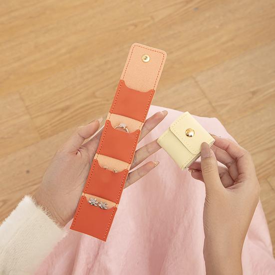 Mini Travel Jewelry Bag Foldable Roll-up Jewelry Storage Pouch Portable Jewelry Organizer