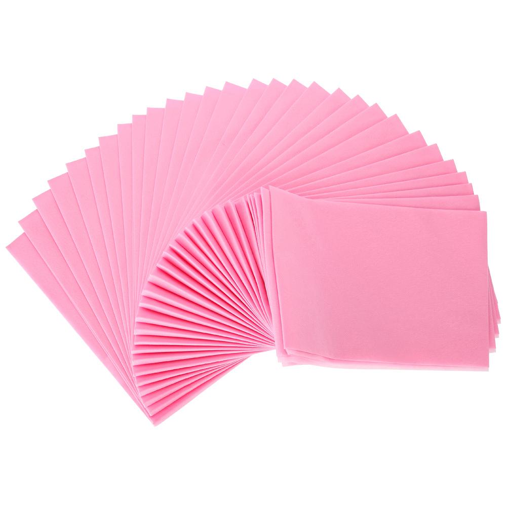 10Pcs Disposable Bed Sheets Beauty Salon Massage Medical Thickened NOn Woven Bedsheets Pink