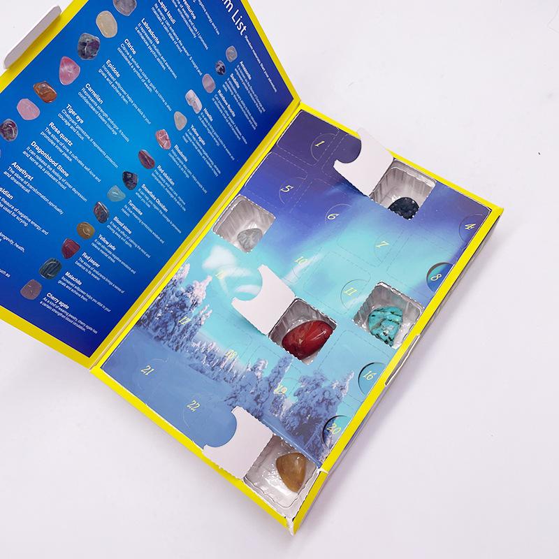 24-Day Mineral Advent Calendar - Crystal & Gemstone Collection Surprise Box