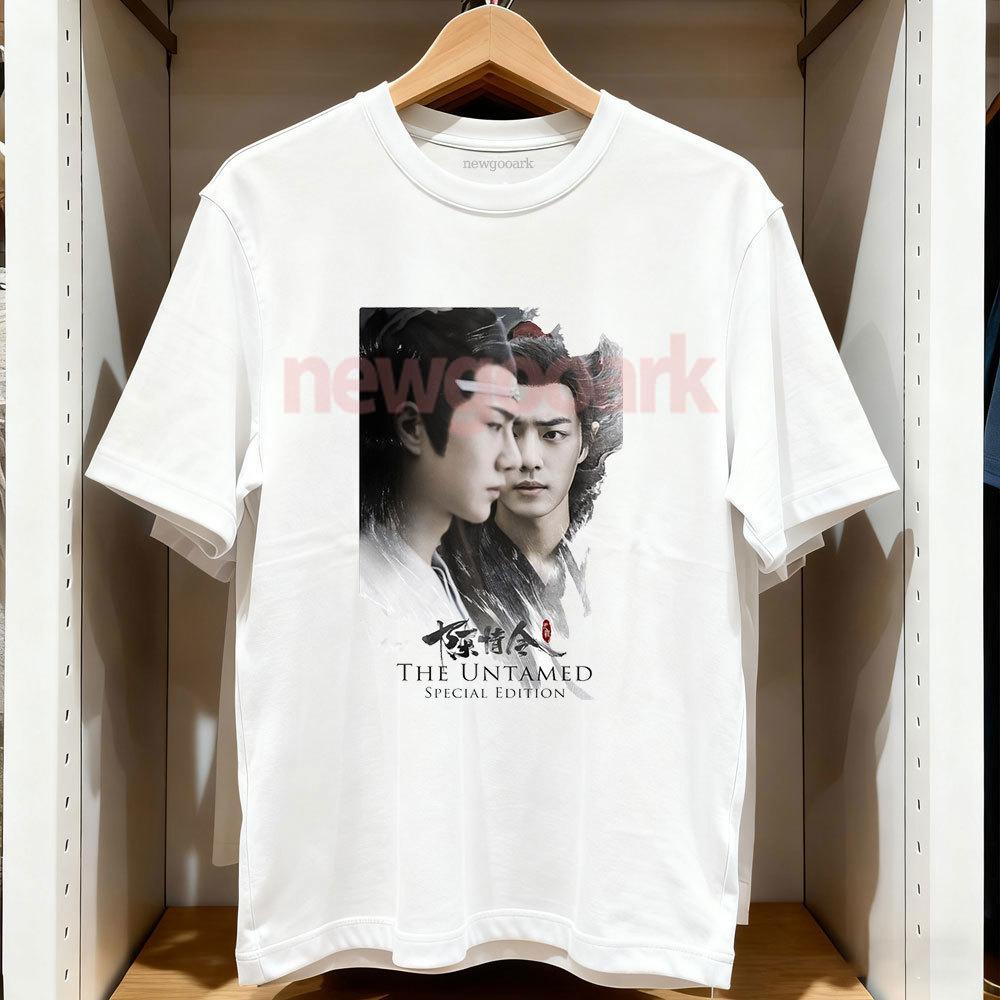 The Untamed Mo Dao Zu Shi Wei Wuxian Lan Zhan Cotton Printed T Shirt Unisex Adult Casual Streetwear Couple Tops Tee Short Sleev