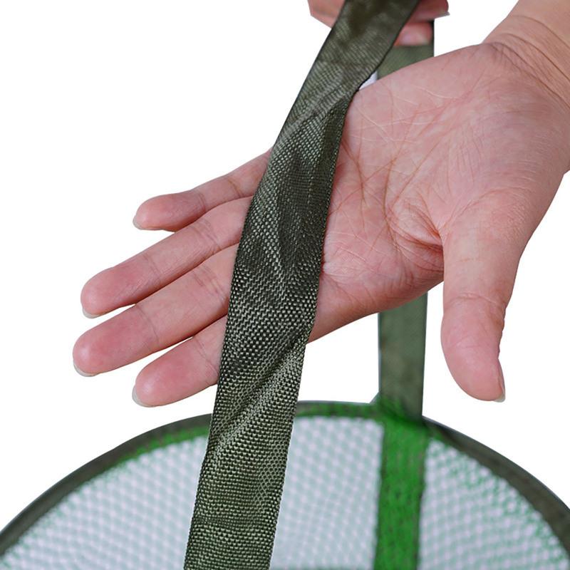 Fisherman Foldable Fishing Cage Nylon Mesh Fishing Net Bait Trap For Catching Fish Crab Crayfish