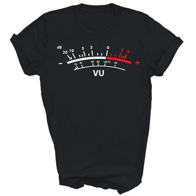 Retro VU Meter Hi-Fi Stereo Geluid Audio Unisex Shirt Cadeau