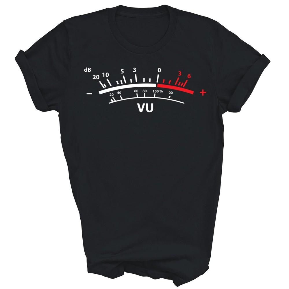 

Retro VU Meter Hi-Fi Stereo Sound Audio Unisex Shirt Gift M