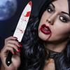 Halloween Bloody Knife Prop - Realistic Fake Plastic Knife For Horror Costumes, Scary Party Accessories & Haunted House Decor