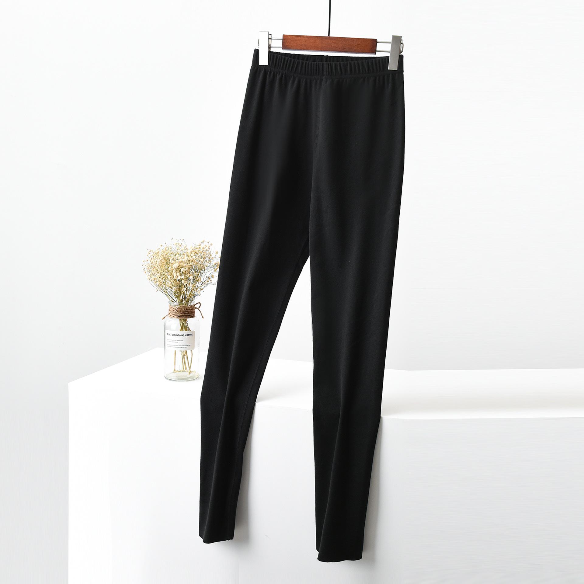Women s Double-Sided Fleece Slim-Fit Leggings: Warm German Velvet for Autumn & Winter M
