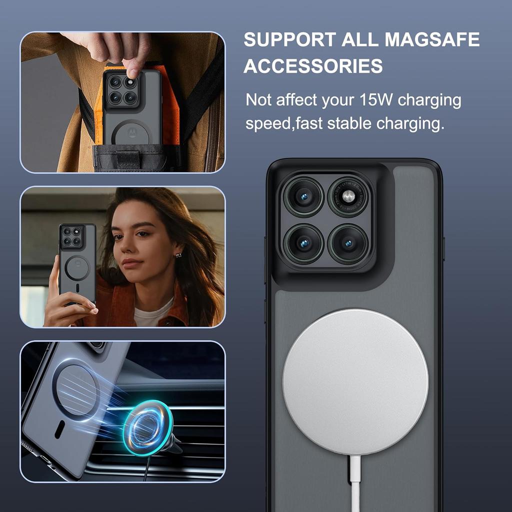 Case for Magsafe Magnetic Wireless Charge Hard PC Matte Cover For Motorola MOTO G67 G57 Power Edge 70 G86 G56 G85 60 Pro Fusion