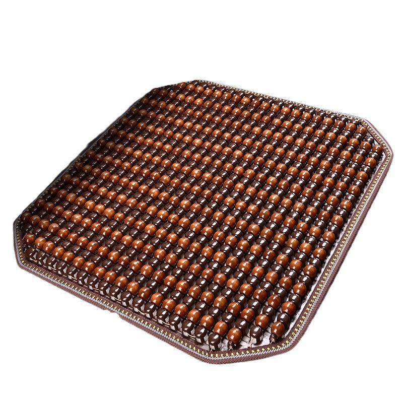 Car Bead Breathable Summer Wooden Seat Cushion Nonslip Tiefree Single Seat Cool Pad For Rear Row