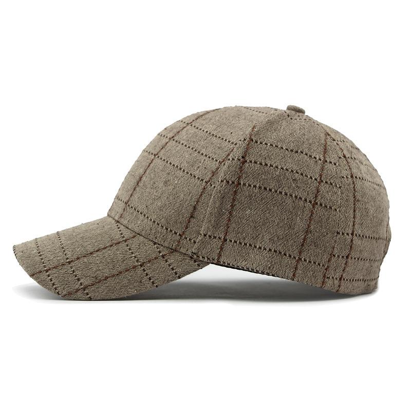 Spring Autumn Men's Plaid Baseball Cap Women's Outdoor Sunscreen Hat Ponytail Panama Cap Visor Hats
