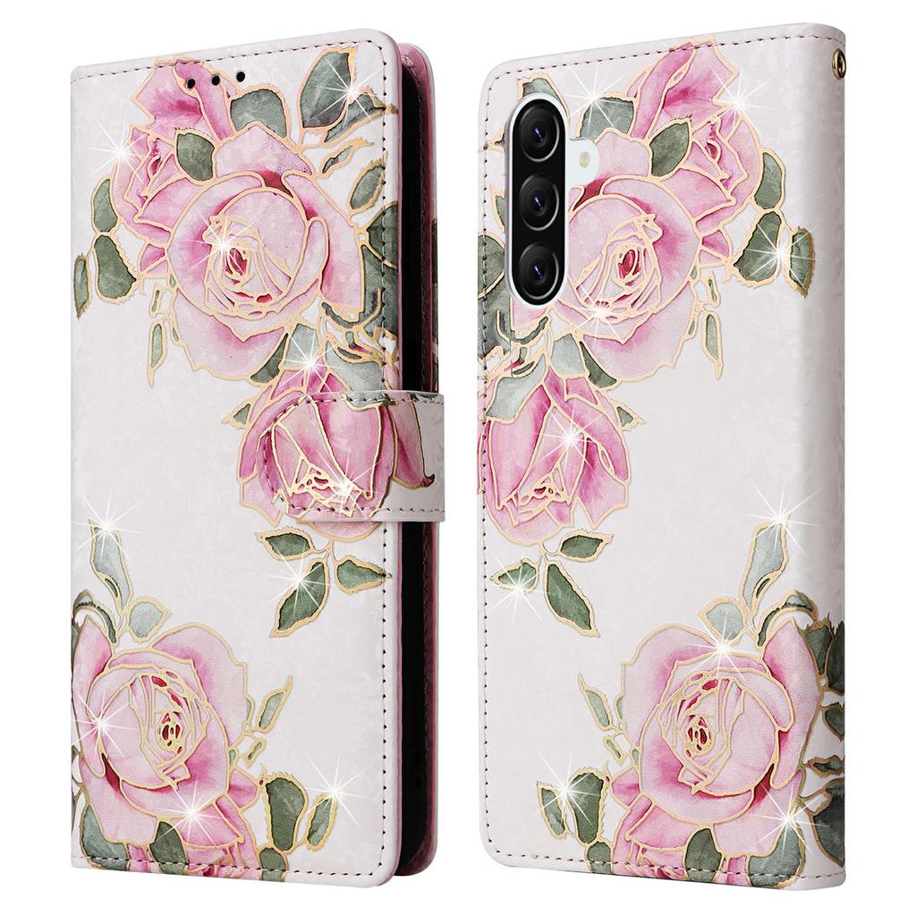 For Samsung Galaxy A37 5G Case RFID Blocking Flower Leather Phone Cover