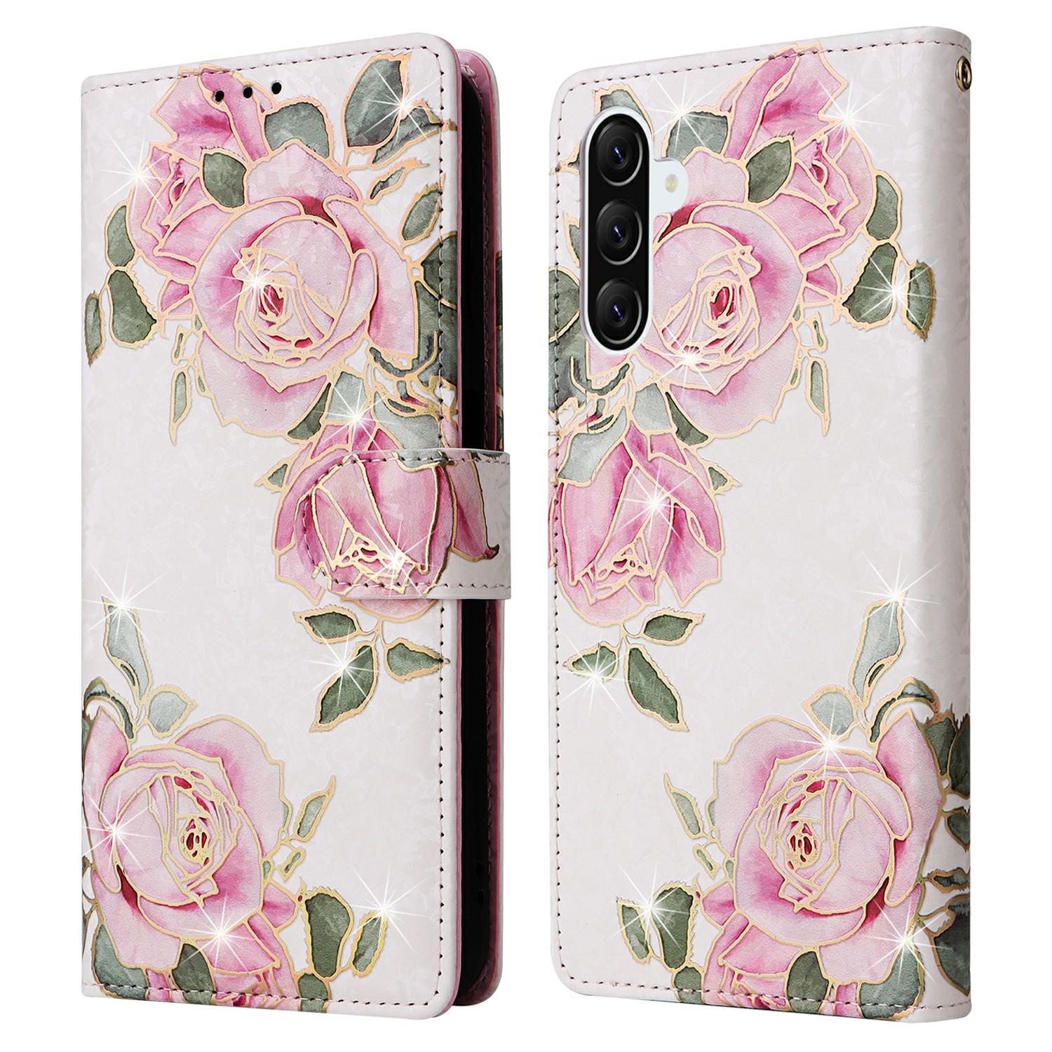 For Samsung Galaxy A37 5G Case RFID Blocking Flower Leather Phone Cover