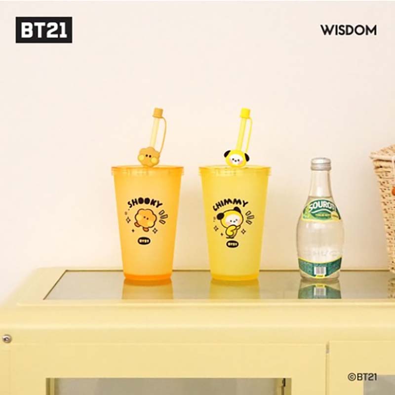 BT21 Minini Figur Eisbecher Strohbecher Kaltbecher Offizielles Authentisches