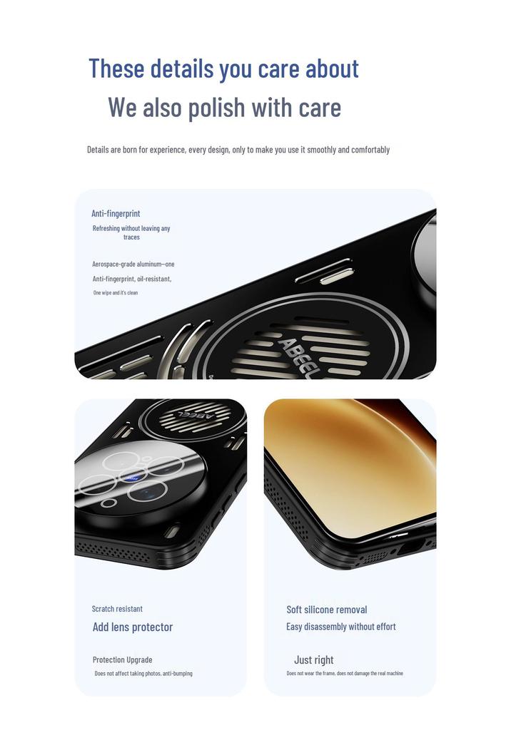 Vivo X300 Ultra Magnetic Phone Case - Breathable Ice Aluminum, Drop Protection