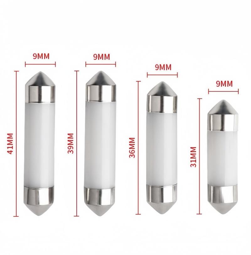 Bulk Pack 1/10pcs C5W LED Car Interior Lamp 31mm-41mm Festoon 10W COB 12V 6500K White for Reading Light Trunk Plate