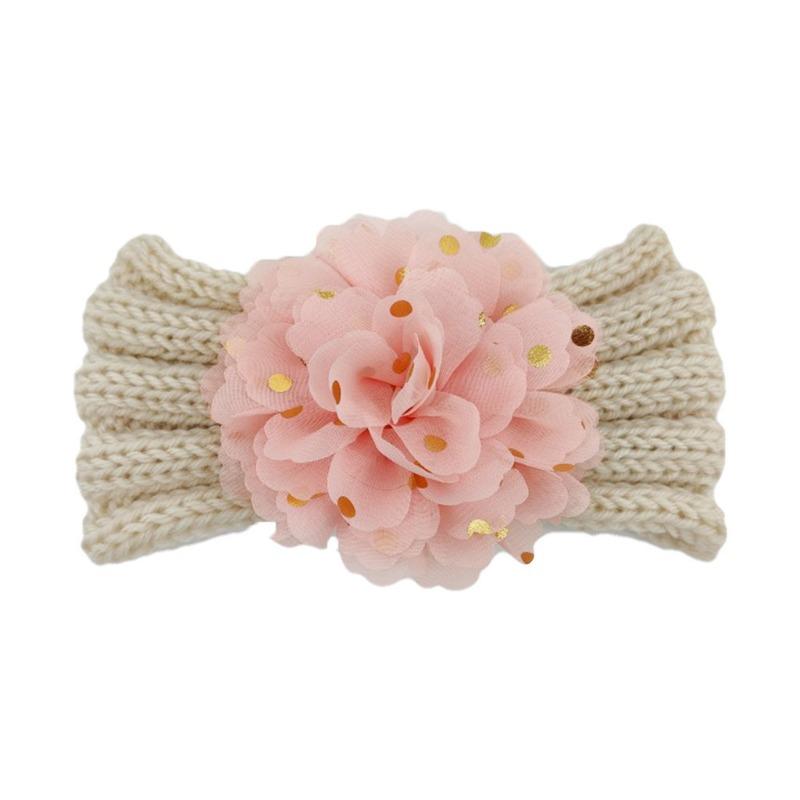 New children's, wool headband, headband, hot gold flower wool headband, baby headband hair accessories.
