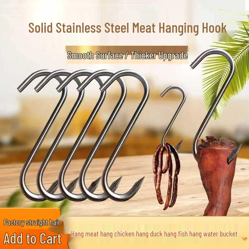 Stainless Steel S Hook for Cured Meat, Sausage, and Roast Duck