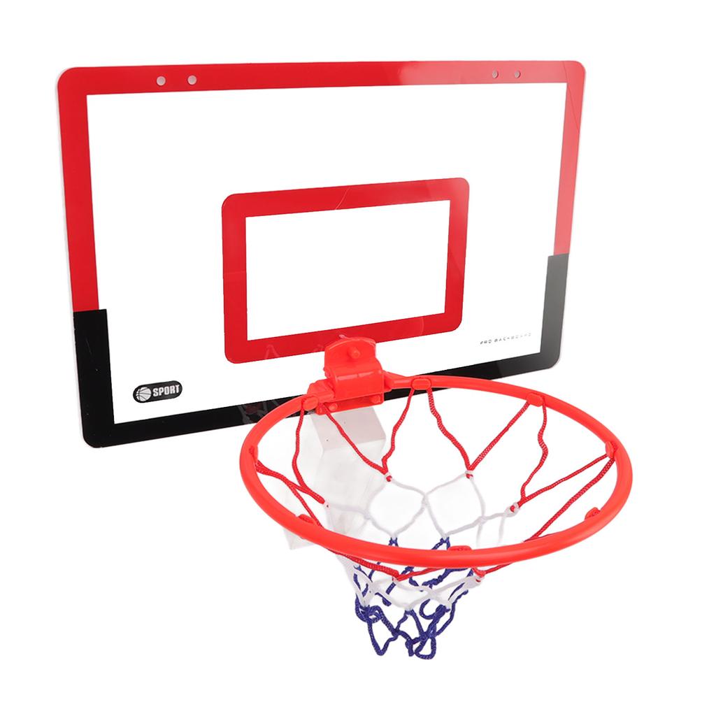 Mini Basketball Hoop Set Hole Free Mounting Bounce Design Red Black Indoor Parent Child Interaction