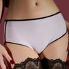 Oil Shiny Low Waist Panties Sexy Sheer Slip Boxer Thin Breathable Soft Patchwork Color Fashion Underwear Women'S Underpants