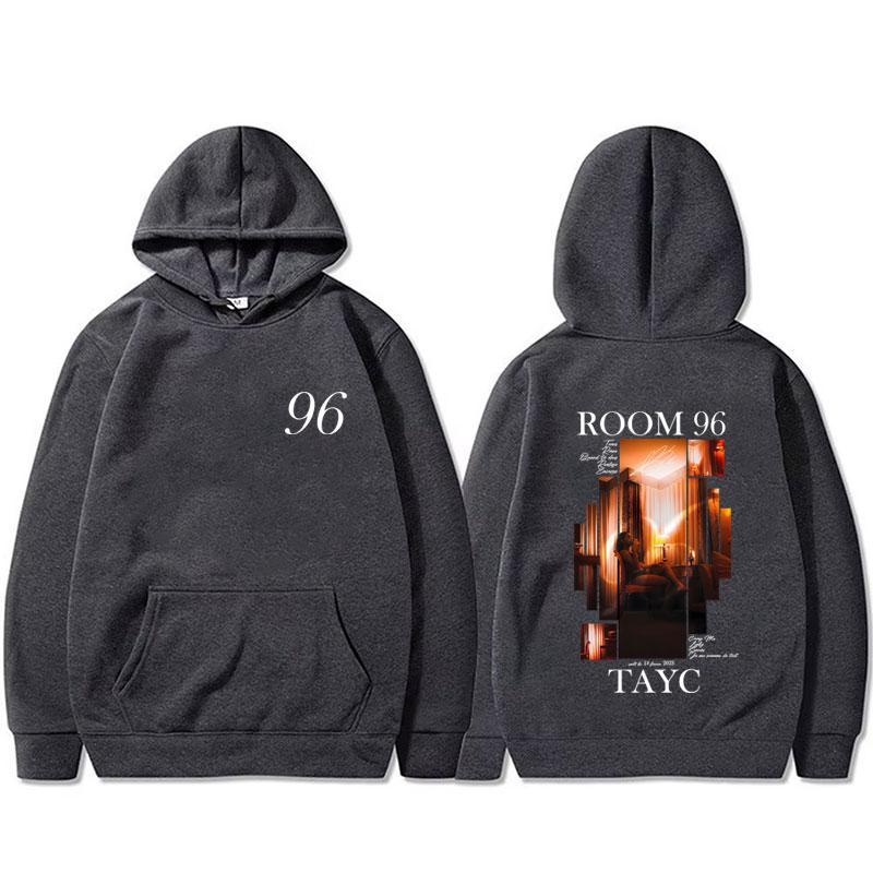 Rapper Tayc ROOM 96 Album Graphic Hoodie Men's Hip Hop Fashion Pop Music Sweatshirt Male Casual Vintage Fleece Cotton Hoodies