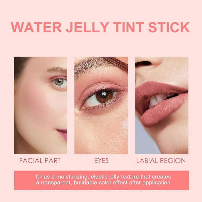 Milk Cooling Water Jelly Tint, Water Jelly Tint Stick, Milk Jelly Tint Jelly Blush Stick, Sheer Lip & Cheek Stain Buildable Watercolor Finish