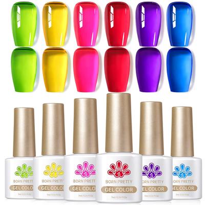 Gel Nail Color Gel Transparent Gel Nail Set Gel Nail Set Sheer Colors Colors - Sheer, (6 Colors) - - - Beginner-Friendly - Spring/Summer -
