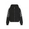 Unisex Oversized Hooded Sweatshirt With Rivet Embroidery Letter Print Fall Casual Pullover
