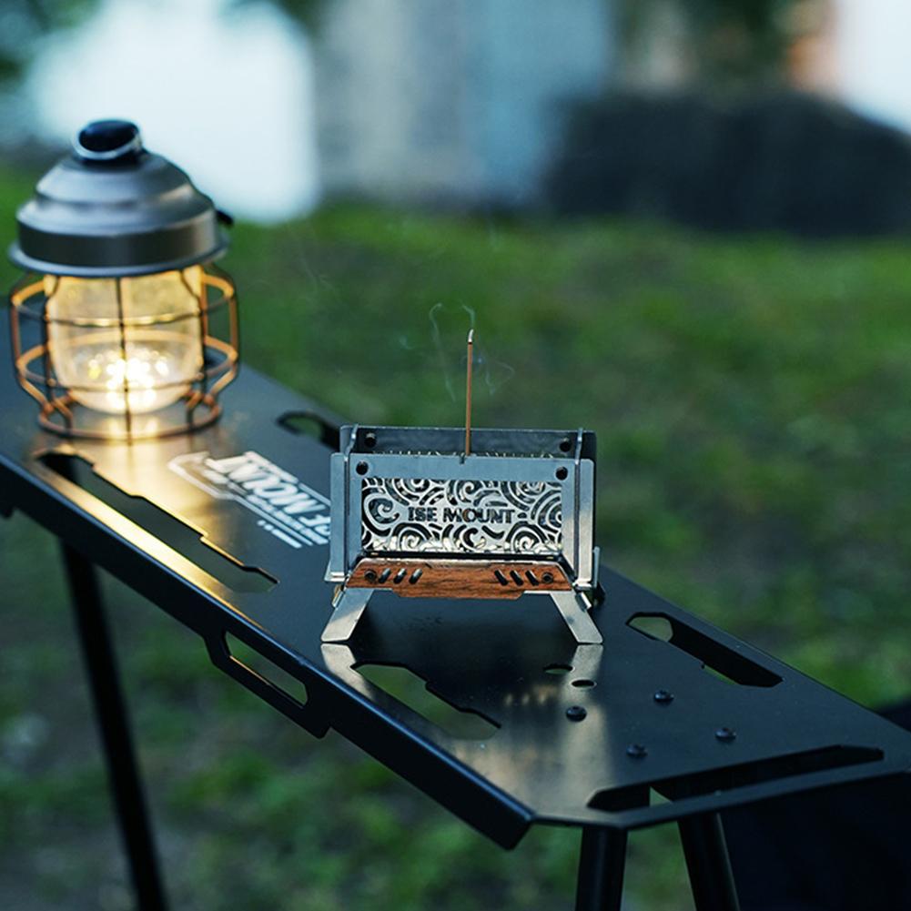 Mini Firewood Stove Stainless Steel Outdoor Camping Incense Burner Portable Mosquito Incense Burner for Home Bedroom