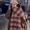 New Popular Scarf Women Thickened Colorful Plaid Tassel Warm Neck Shawl Fashionable and Versatile Outwear Female