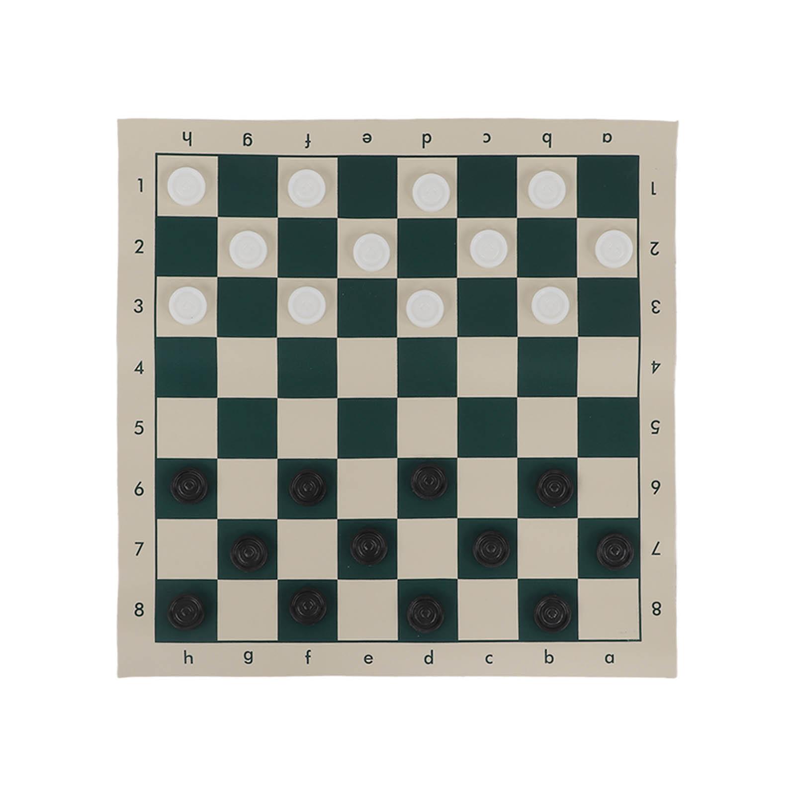 Chess Set Leisure 3 in 1 Plastic Chess Game Checkers Draughts Board Game for Kids Adults