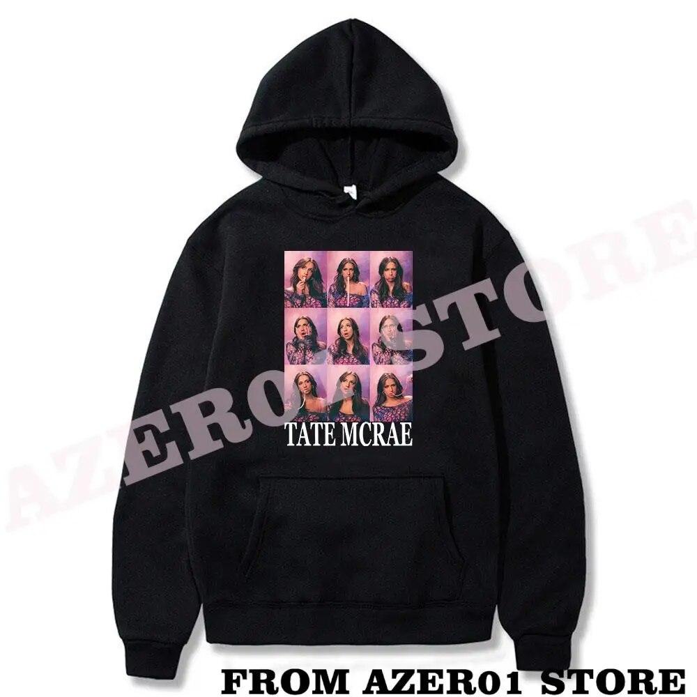 

Tate Mcrae Wanna Be Poster Tour Merch толстовки зимние унисекс/женские с капюшоном милая уличная одежда с длинными рукавами новый свитшот с логотипом