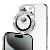 For iPhone 14 Pro/14 Pro Max Camera Lens Protector Glitter Decor Metal Frame Lens Film with Installation Tool