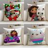 Lovely GGabbys DollhouseS Cushion Cover Breathable and Skinfriendly Linen Pillowcase Square Removable and Washable Cushion