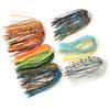 5Pcs Silicone Spinnerbait Skirts DIY Fishing Jig Lures 88 Strands Rubber Skirts