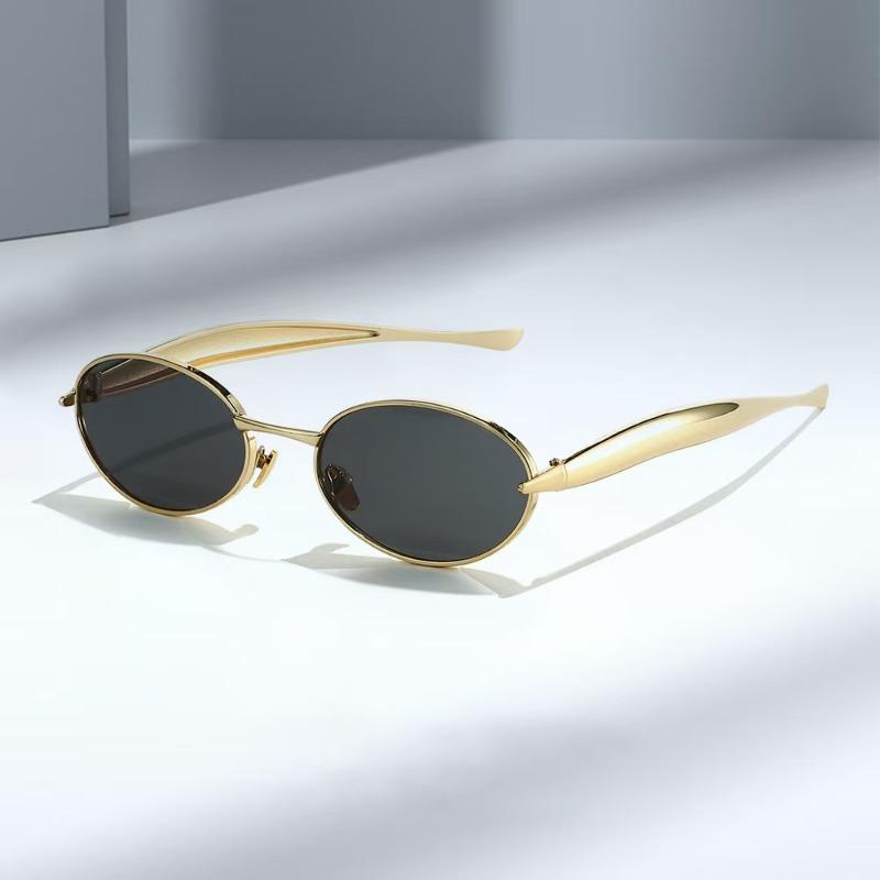 Retro Steampunk Sunglasses Vintage New Women's Metal Oval Sun Glasses Ladies Classic Glasses UV400 Sunscreen Eyewear