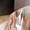 Contrasting color splicing neck neck neck knitted sweater women's autumn design sense sweet and spicy style waist and thin temperament cardigan