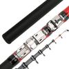 Outdoor Carbon Mini Telescopic Short Section Fishing Rod Pole Soft Tail Tacklered 2.7meters