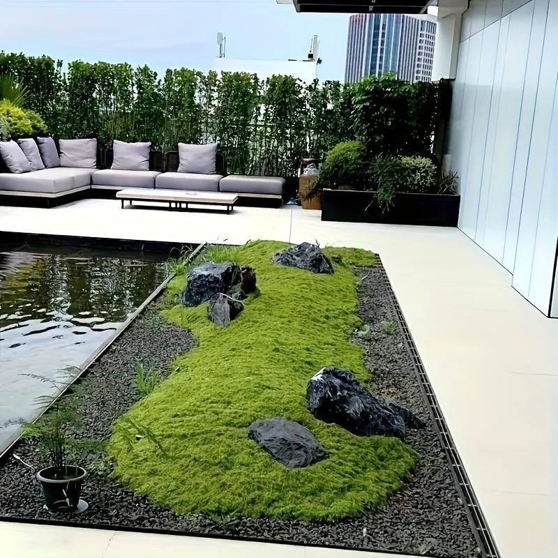 Large Artificial Moss Mat - Lush Green Foliage for Indoor/Outdoor Landscape Beautification, Easy Cutting, Realistic Texture,  Moss Decor