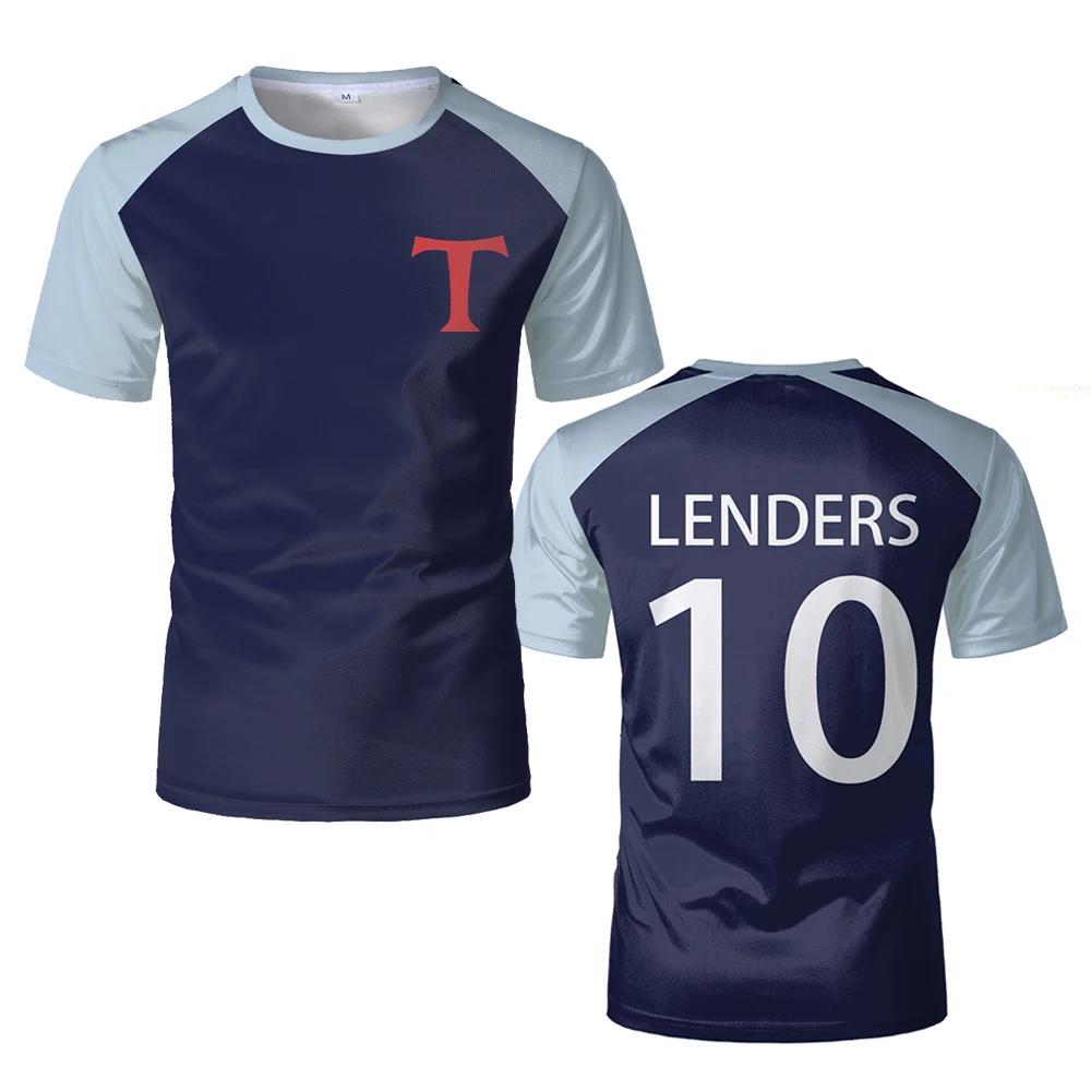Tsubasa LENDERS 3D Print Sport Quick-dry Breathable Tshirt Men Outdoor Football Jersey S