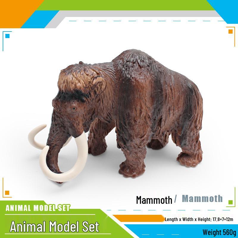 Wildlife Mammoth Family Toy Set - Solid Plastic Elephant Models