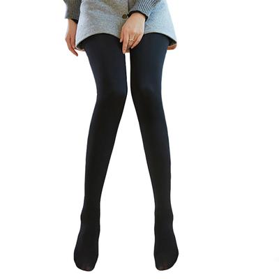 Thick Plus Sizes Available [fyetemon] Autumn/Winter Fleece-Lined Women's Tights, Leg-Length Tights, Beige/Black, Warm, Cold-Resistant, (A)