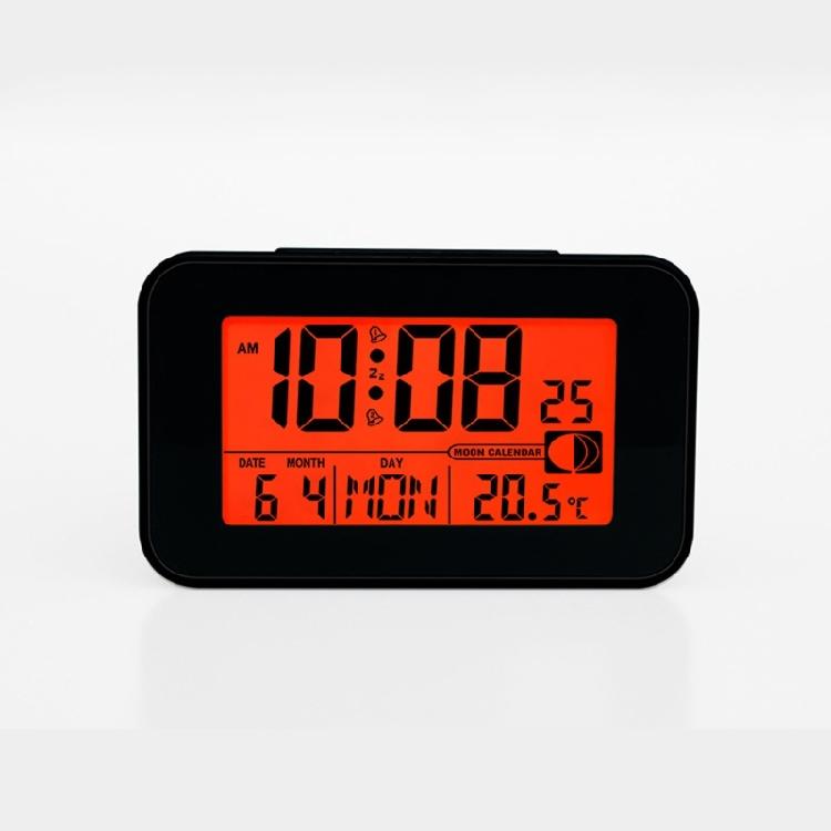 Elegant LCD Alarm Clock with Bright Backlights Multiple Alarms Calendar and Temperature Display for Bedsides Table